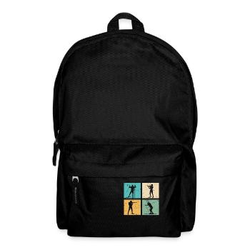 Biathlon Skifahren Ski Langlauf Biathlet Geschenk - Rucksack - Schwarz - Vorne
