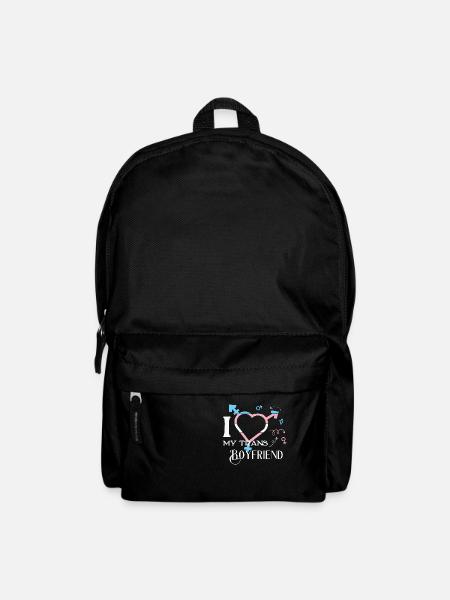 LBGT Flag Gay Pride I Love my Trans Boyfriend - Rucksack - Schwarz