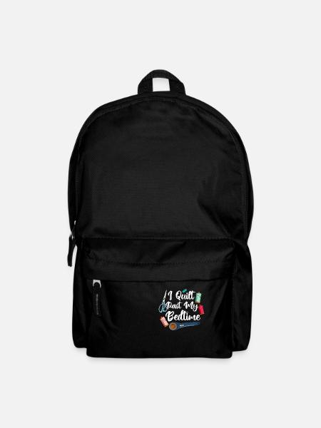 I Quilt Past My Bedtime - Rucksack - Schwarz