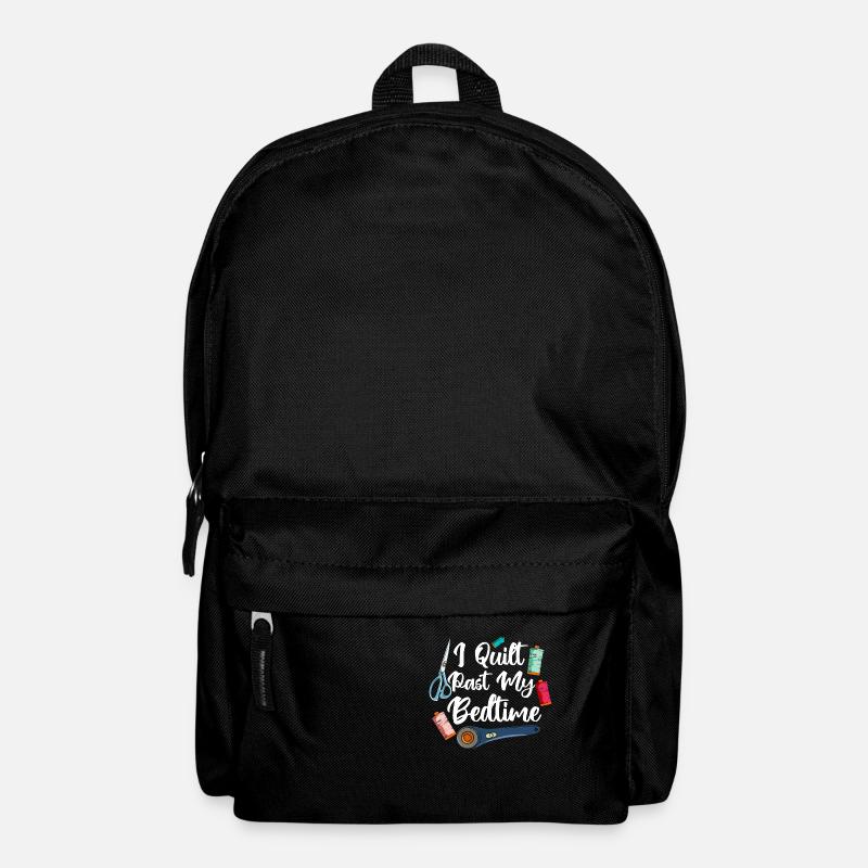 I Quilt Past My Bedtime - Rucksack - Schwarz