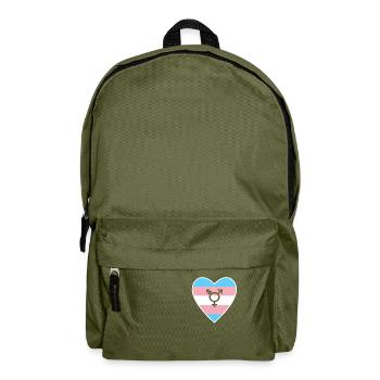 Transgender heart - Backpack - olive green - Front