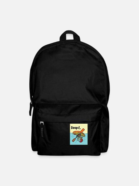 Kanu Kajak Paddeln Geschenk Kanufahrer Sprüche - Rucksack - Schwarz