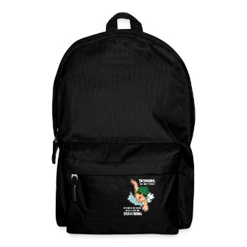 Lustige Schwimmen Sprüche Schwimmer Kraulen Wasser - Rucksack - Schwarz - Vorne