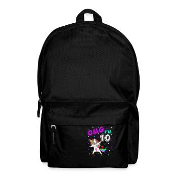 10 ans fille licorne licorne anniversaire idée - Sac à dos - noir - Devant