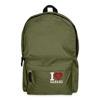 I love the safari in Africa - Backpack - olive green - Front