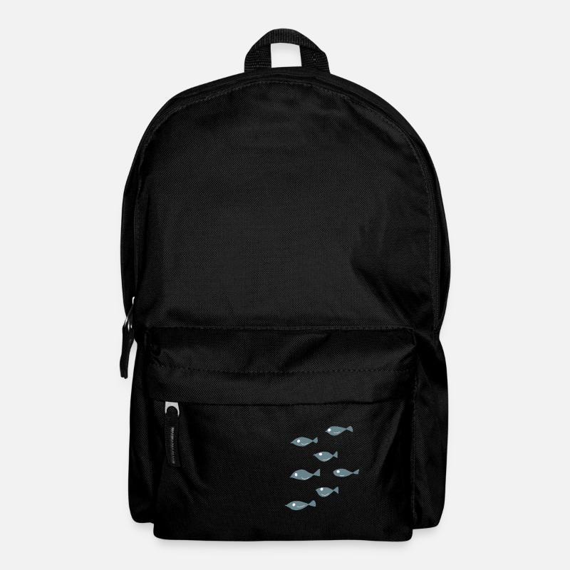 Fische blau 2,Meer,angeln,Design,Geschenk,cool, - Rucksack - Schwarz
