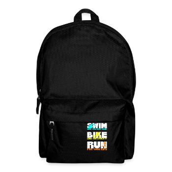 Swim Bike Run Triathlon Grunge - Backpack - black - Front