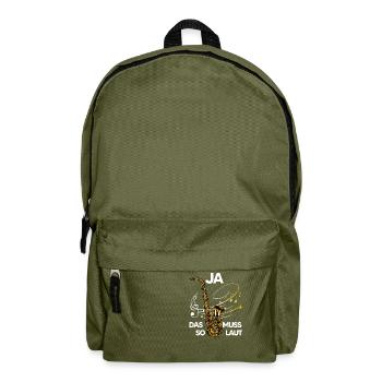saxophone ja muss so laut.bariton legende musik - Rucksack - Olivgrün - Vorne