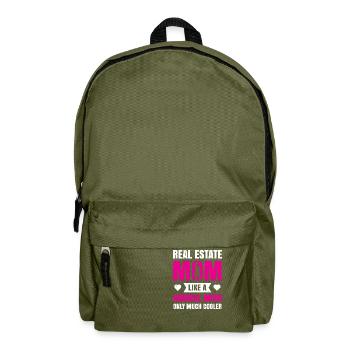 Lustige Immobilien Mama Cool Mama Makler Immobilien - Rucksack - Olivgrün - Vorne