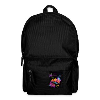 Créature paradisiaque - un magnifique colibri coloré - Sac à dos - noir - Devant