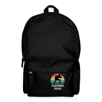 Tischtennisspieler - Rucksack - Schwarz - Vorne