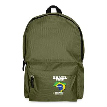 Brésil Pays à destination Voyage Drapeau brésilien - Sac à dos - vert olive - Devant