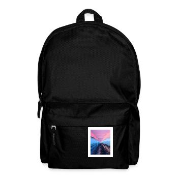 Mist-shrouded landscape - Backpack - black - Front
