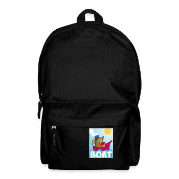 Image de bande dessinée d’un remorqueur amusant - Sac à dos - noir - Devant