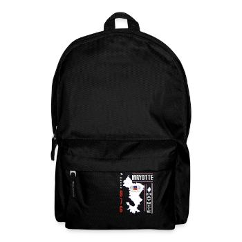 Geschenkidee Grafikdesign Karte von Mayotte 976 - Rucksack - Schwarz - Vorne