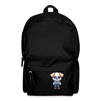 Cute Schoolboy Dog - Backpack - black - Front