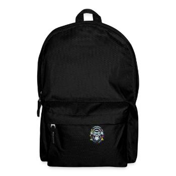 Affe mit DJ-Kopfhörern und Sonnenbrille - Rucksack - Schwarz - Vorne