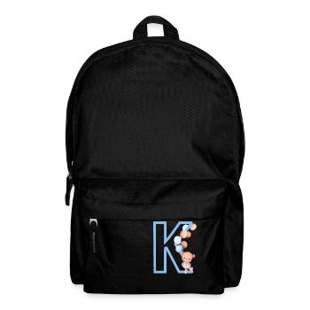 Lettre k bleue ours - Sac à dos - noir - Devant