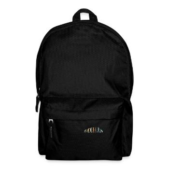 Funny Retro Evolution Of Man Golf - Rucksack - Schwarz - Vorne