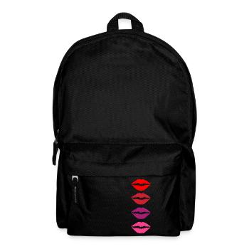 Bouche de rouge à lèvres - Sac à dos - noir - Devant