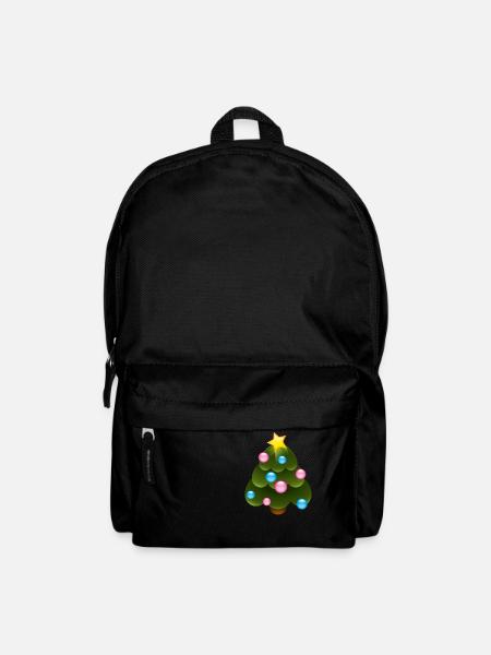 Smiley Christmas Tree - Backpack - black