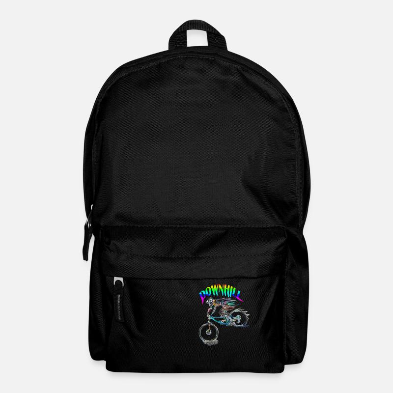 Mountainbike MTB bergab - Rucksack - Schwarz