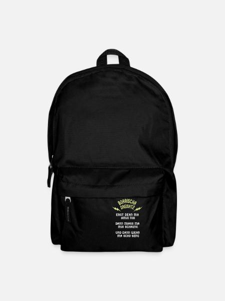 MOTTO: BOARISCHER DREISATZ - Rucksack - Schwarz