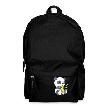 ours panda avec tige de bambou - Sac à dos - noir - Devant