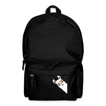 Regenbogen LGBT Lama Gay Pride Alpaka - Rucksack - Schwarz - Vorne