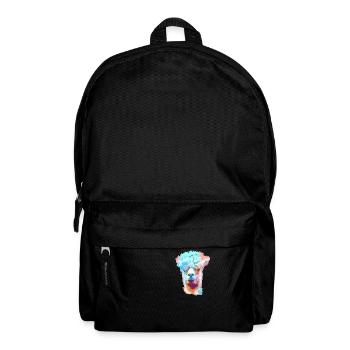Alpaca, Llama, lama, modern, colorful, purple, graffiti - Backpack - black - Front