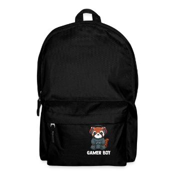 Zocken Jungs Roter Panda - Computer Spiele - Rucksack - Schwarz - Vorne