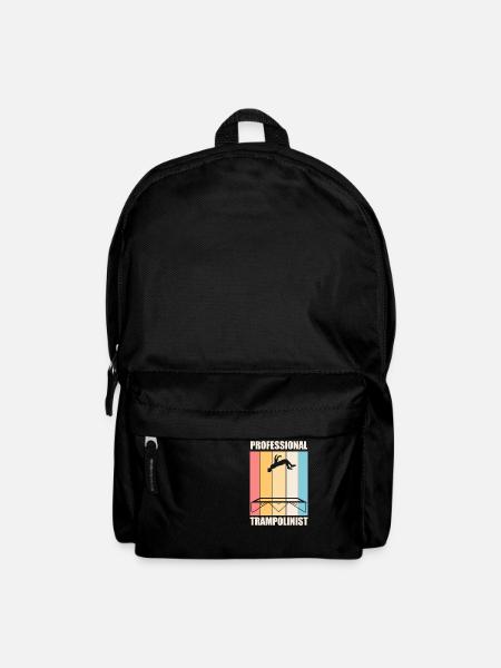 Trampolinspringen Ironisches Zitat Trampolinist - Rucksack - Schwarz