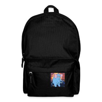 drunken elephant with blue fur and red eyes - Rucksack - Schwarz - Vorne