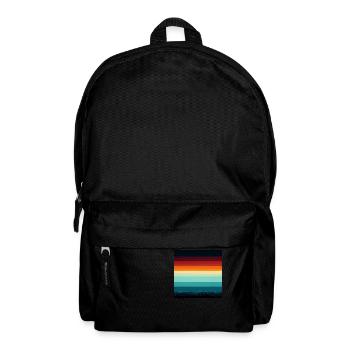 8 couleurs 8-bit Vintage Rainbow - Sac à dos - noir - Devant