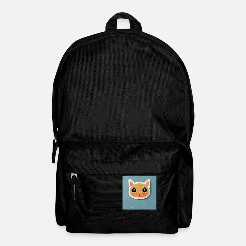 Niedliche Cartoon-katze - Rucksack - Schwarz