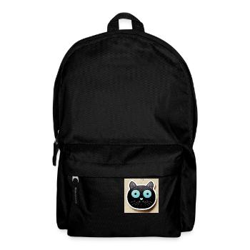 Süße Cartoon Katze - Rucksack - Schwarz - Vorne