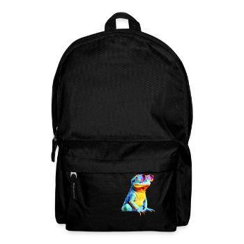 Hacko le lézard à lunettes - Sac à dos - noir - Devant