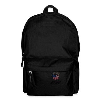 Beard Dada Daddy Dad Bruh Fathers Day Patriotic - Backpack - black - Front