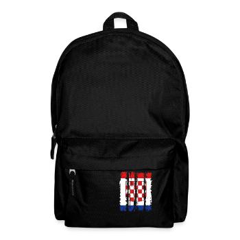 Croatian national flag emblem Croatia Hrvatska hrv - Backpack - black - Front