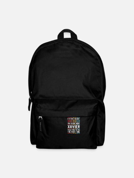 Xavier Nom personnalisé drôle anniversaire Noël - Sac à dos - noir