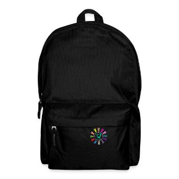 Sensibilisation au cancer , Ruban Combattre le cancer , Rose - Sac à dos - noir - Devant