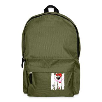 Schöne weibliche Farbe Mode bunte Frau Kunst - Rucksack - Olivgrün - Vorne