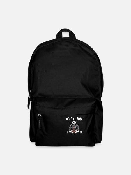 Muay Thai Panda - Kickboxen und Panda Thai Boxen - Rucksack - Schwarz
