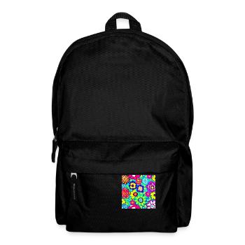 Flower Collage - Rucksack - Schwarz - Vorne