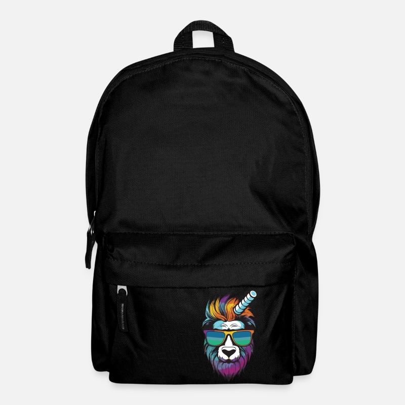 Einhorn Kopf - Rucksack - Schwarz