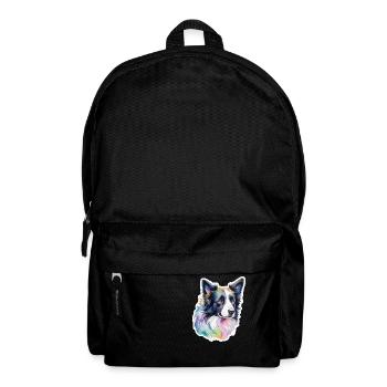 Border Collie Watercolors - Backpack - black - Front