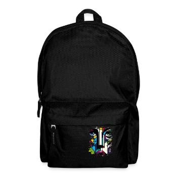 Women girl power design art female feminism symbol - Backpack - black - Front