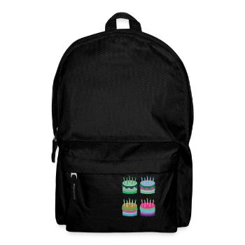 torten bunt - Rucksack - Schwarz - Vorne