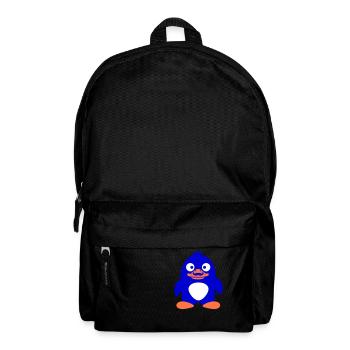 Penguin Mustache Sir Mr. Mr. Mustache Beard - Backpack - black - Front