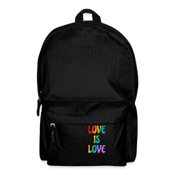Love is Love Rainbow Flag LGBT Pride Month - Backpack - black - Front